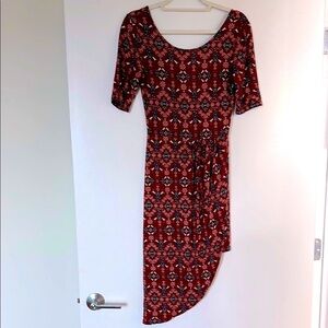 Floral Red Dress